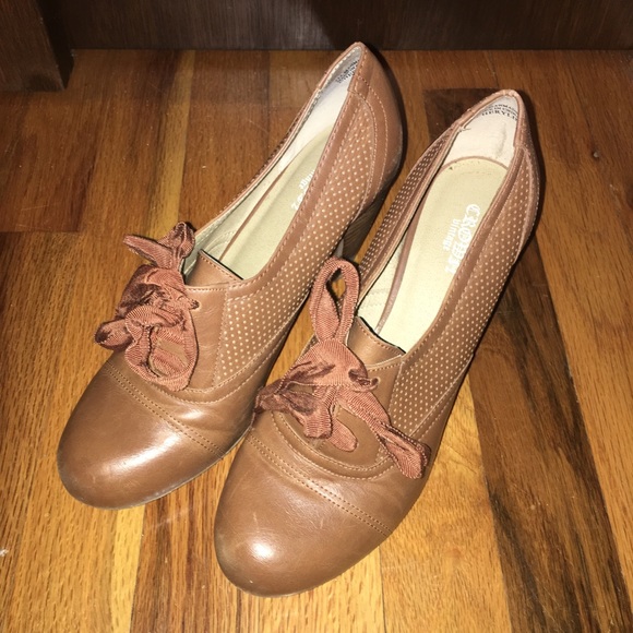 Crown Vintage Shoes Crown Royal Brown Loafer Heels Poshmark